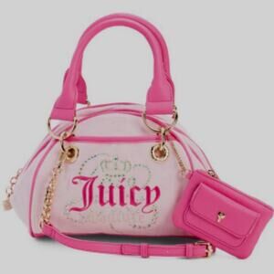Juicy Couture Pink Dreamy Juicy Satchel Bag Daydreamer Y2K